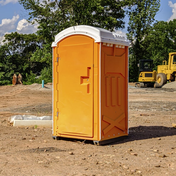 how often are the portable restrooms cleaned and serviced during a rental period in Roann Indiana